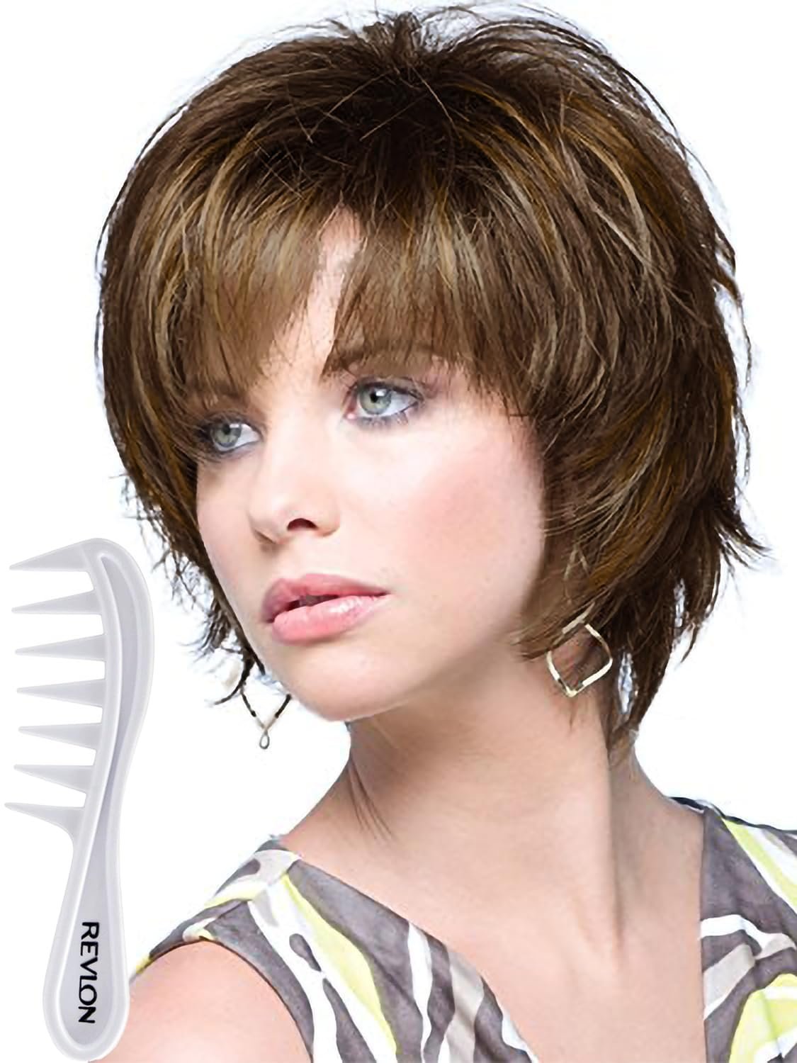 Noriko Sky Synthetic Wig by Rene of Paris – Raisin Glaze-H & Wig Lift Comb Bundle (2 Items)