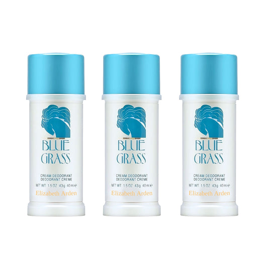 Blue Grass Perfume By Elizabeth Arden Deodorant Cream for Woman 1.5 oz. - 3 Pack