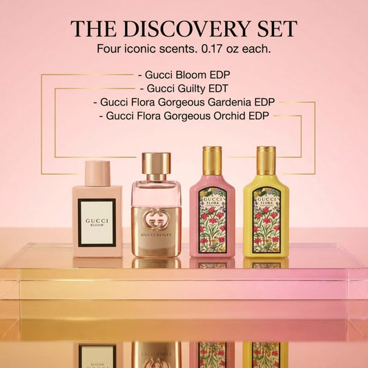Gucci Perfume for Women Gift Set 4 Piece Variety Mini EDP Travel Splash 0.17 Ounce each