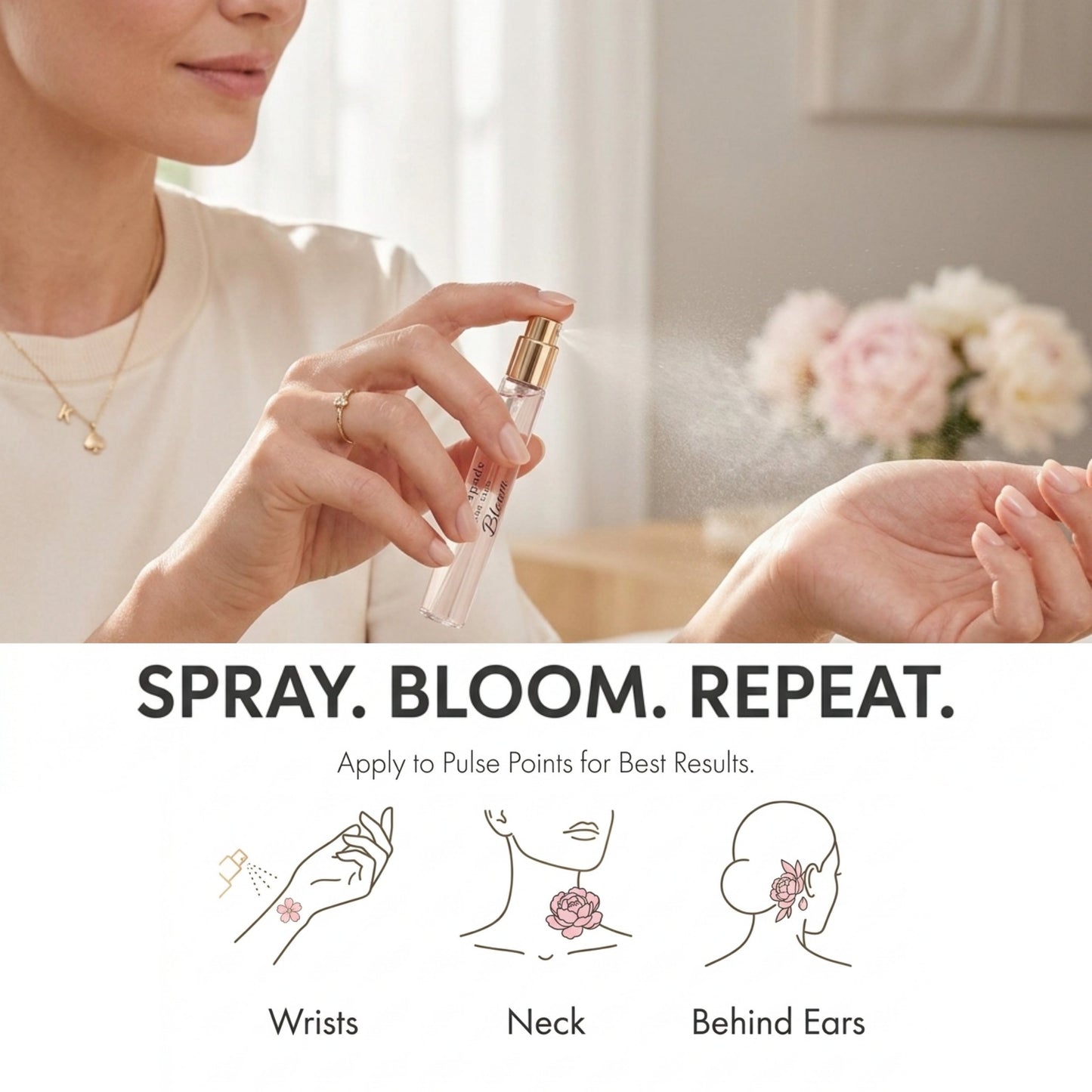 Kate Spade Bloom Eau de Toilette Travel Spray for Women – 10 ml Mini Perfume