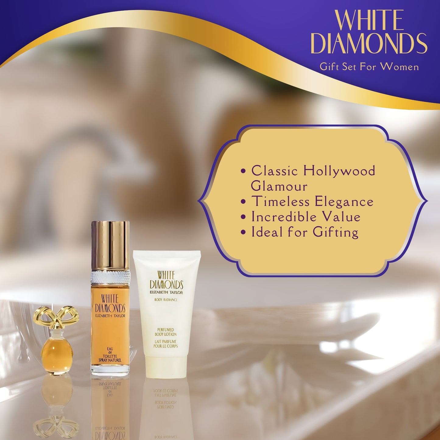 Elizabeth Taylor White Diamonds Women's Fragrance 3 Piece Gift Set