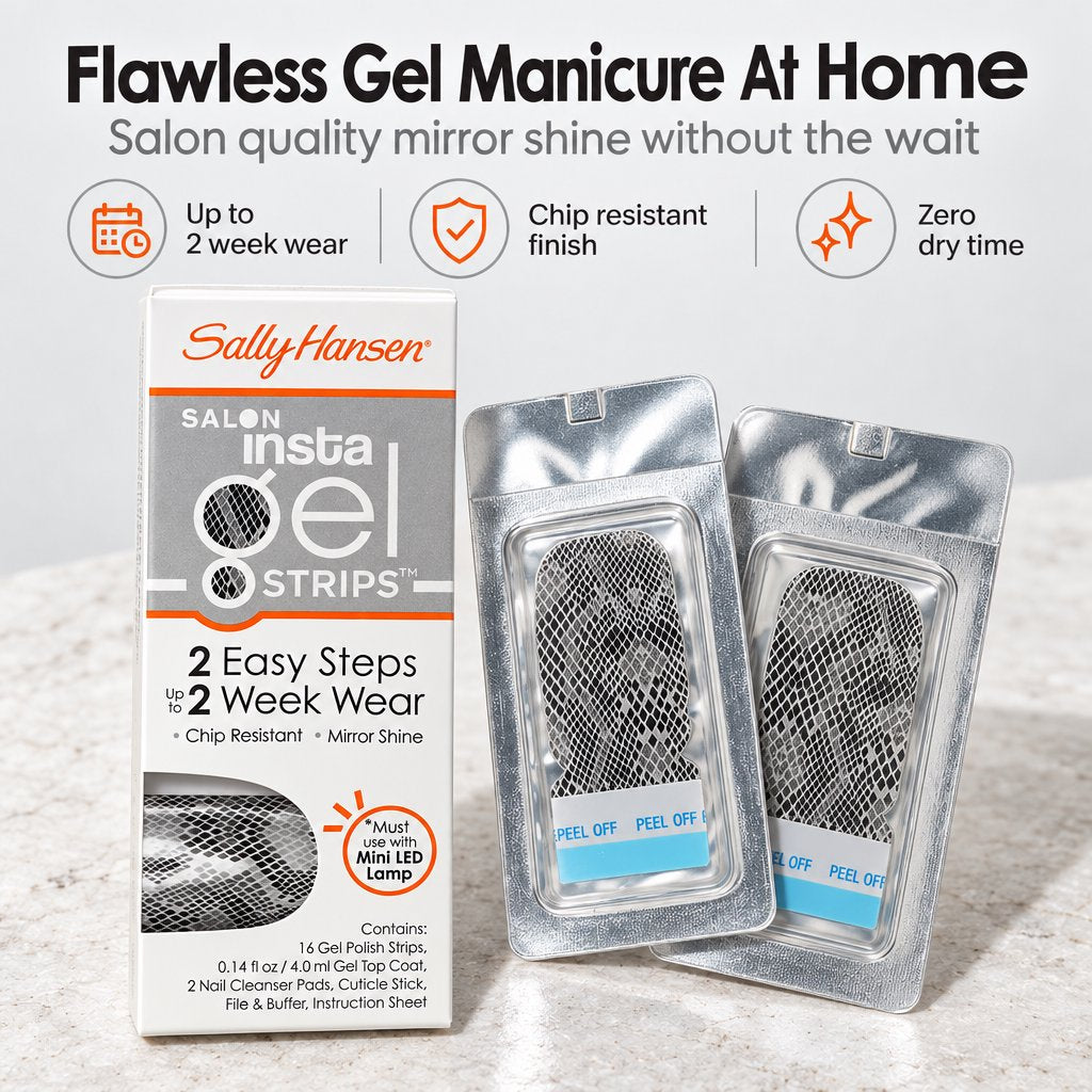 Sally Hansen Salon Insta Gel Strips, Perfect Poison, 16 gel strips 2 pack