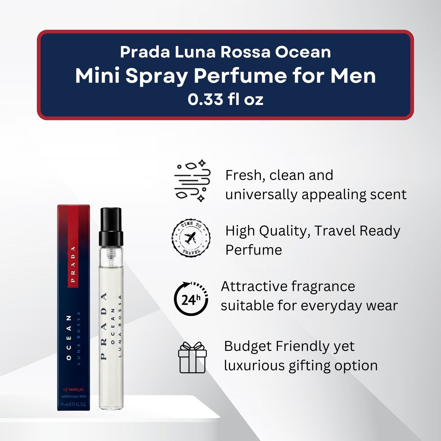 Prada Luna Rossa Ocean Le Parfum Travel Spray 0.33 FL Oz