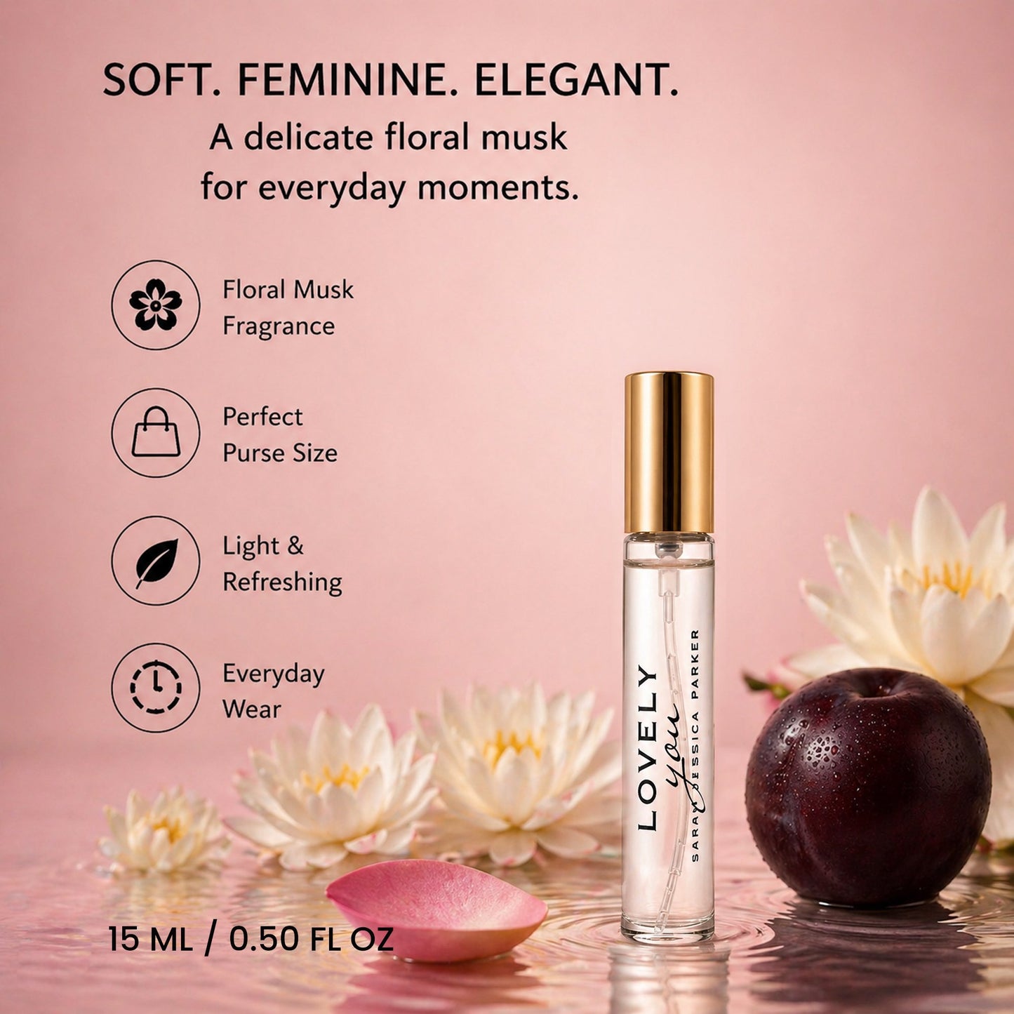 Lovely You by Sarah Jessica Parker Perfume for Women Mini EDP Travel Spray 0.5 Oz