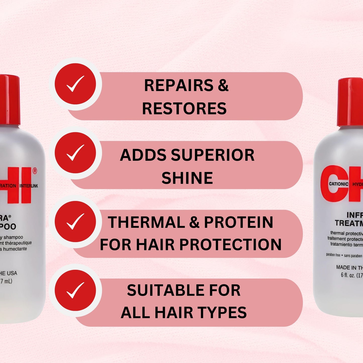 CHI Infra Shampoo & Treatment Set – Moisture Therapy Hair Care Duo (6 oz Each)
