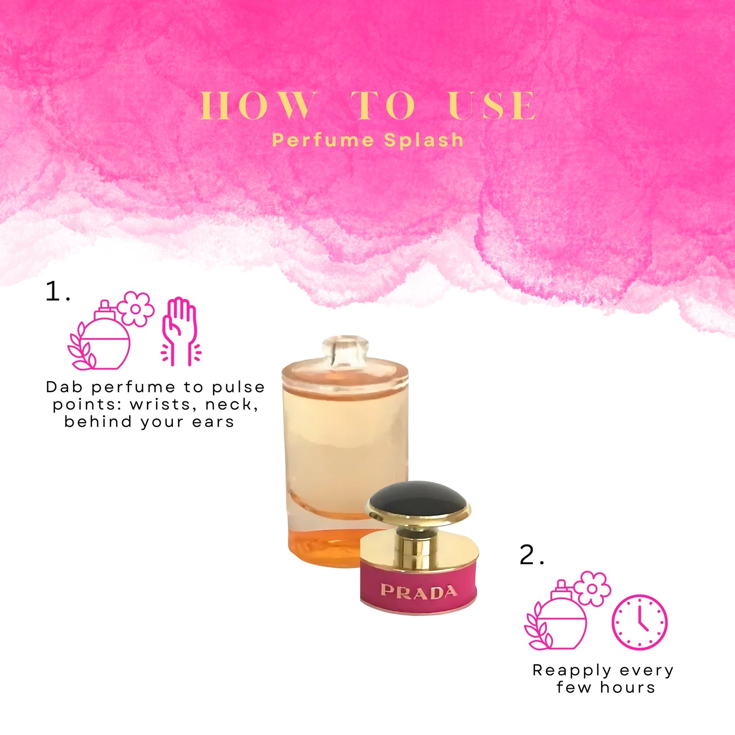 Prada Candy Perfume for Women Eau de Parfum Mini Splash On Dabber 6.5 ml / 0.21 Fl Oz