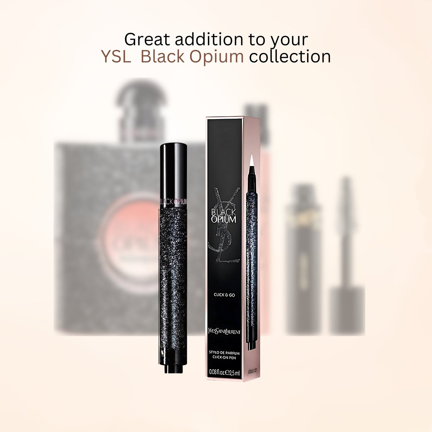 Yves Saint Laurent Black Opium Eau de Parfum Click & Go Click-On Pen 0.8 oz 2.5ml