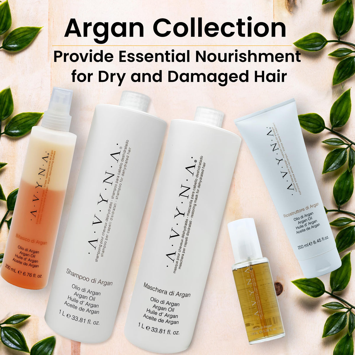 Avyna Hair Conditioner for Dry and Natural Hair With Argan Oil 33.81 oz, Off White