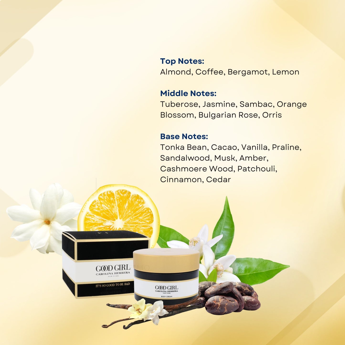 Carolina Herrera Good Girl Body Cream 6.8 Oz - Luxurious Moisturizer for All Skin Types - Non-Greasy & Fragrant