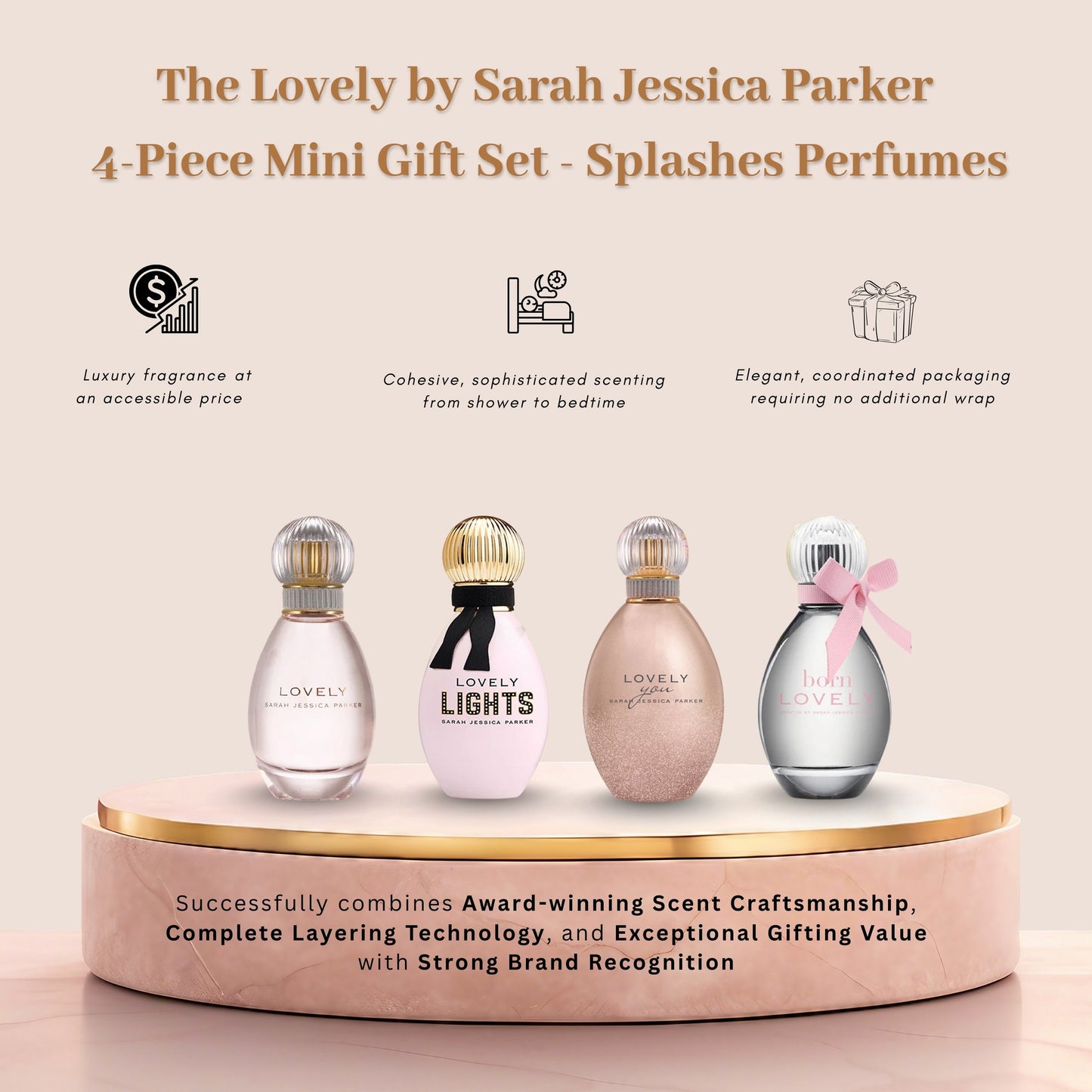Lovely by Sarah Jessica Parker Perfume for Women Gift Set Mini Splashes