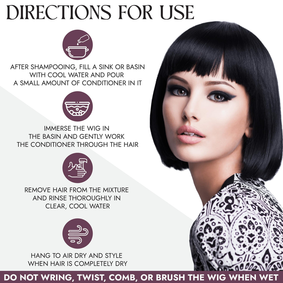 Brandywine Wig Conditioner – 8 oz for Synthetic Wigs, Natural Hair & Hairpieces