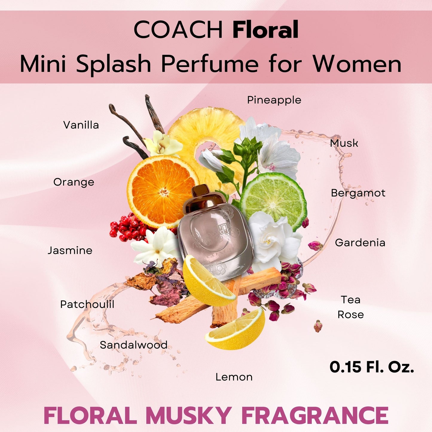 Coach New York 4 piece Womens Mini Gift Set Floral, Wild Rose, Love, Sunset