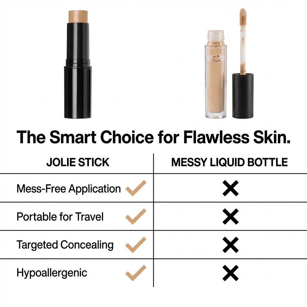 Foundation Stick SPF 15 – Full Coverage Creamy Finish Makeup Stick (Porcelain, 0.35 oz)