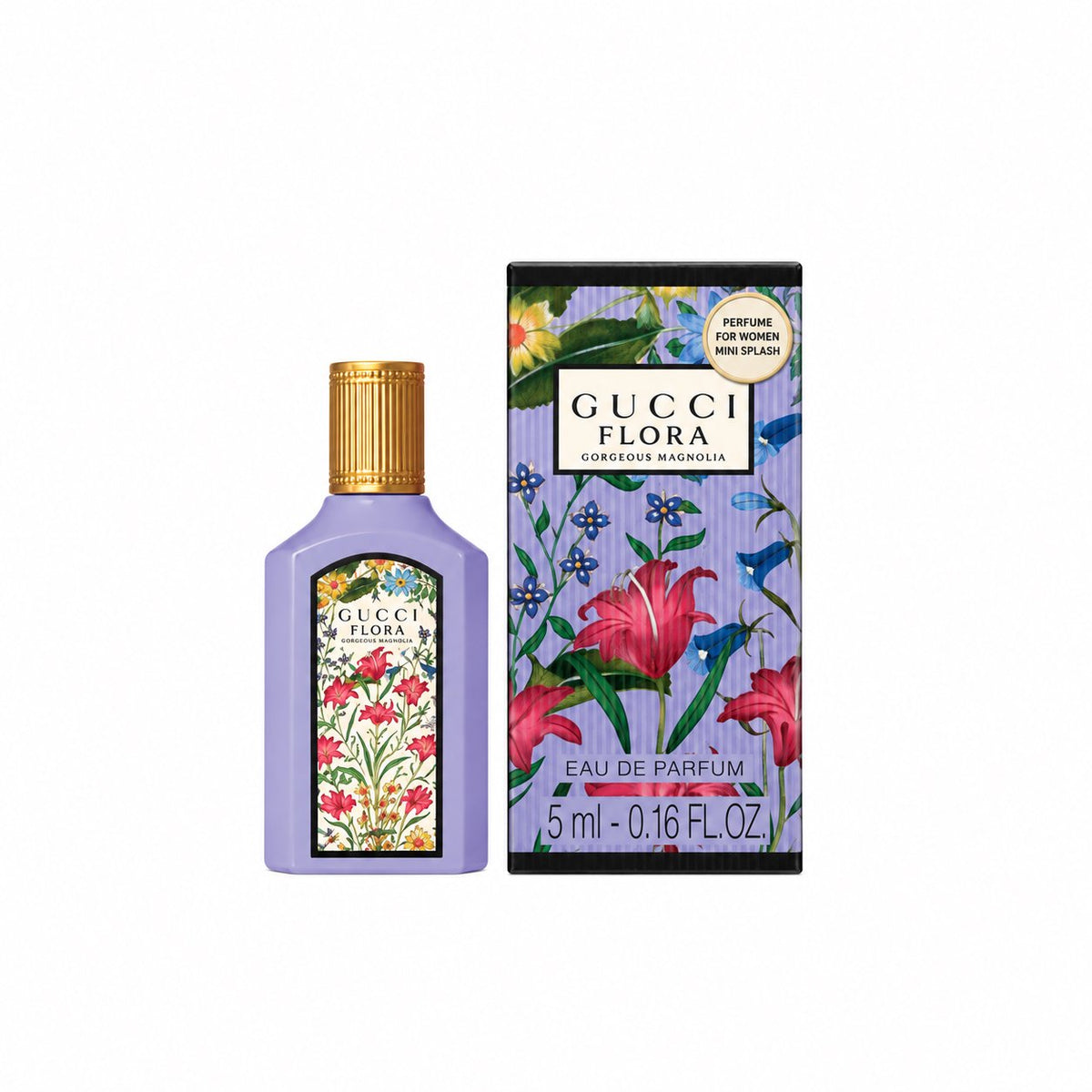 Gucci Flora Gorgeous Magnolia Eau De Parfum ~ Mini Splash Top 0.16 Fl Oz