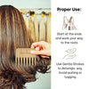 Rene of Paris Wooden Wide Tooth Comb – For Human & Synthetic Hair Wigs