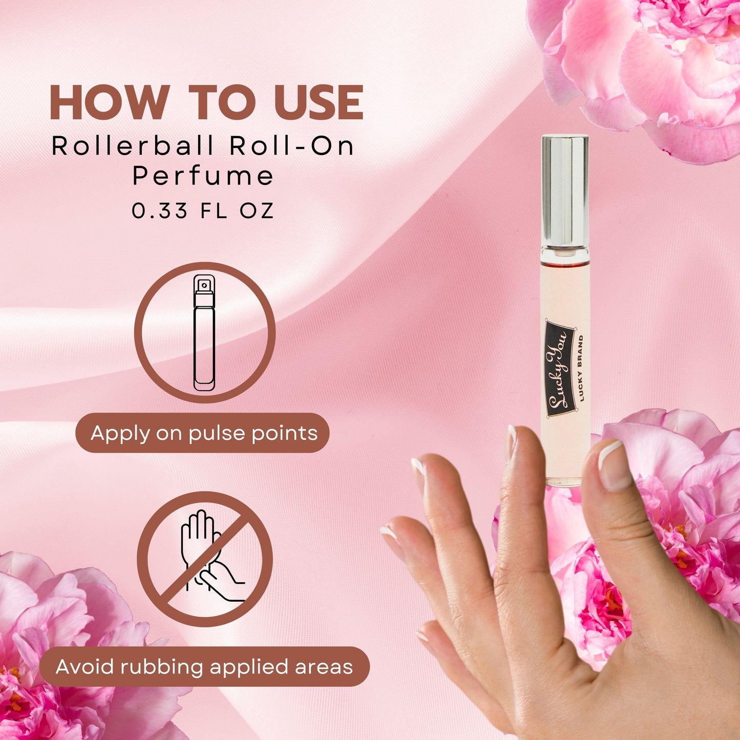 Lucky You Eau de Toilette Rollerball for Women – Mini Roll-On (0.33 oz)