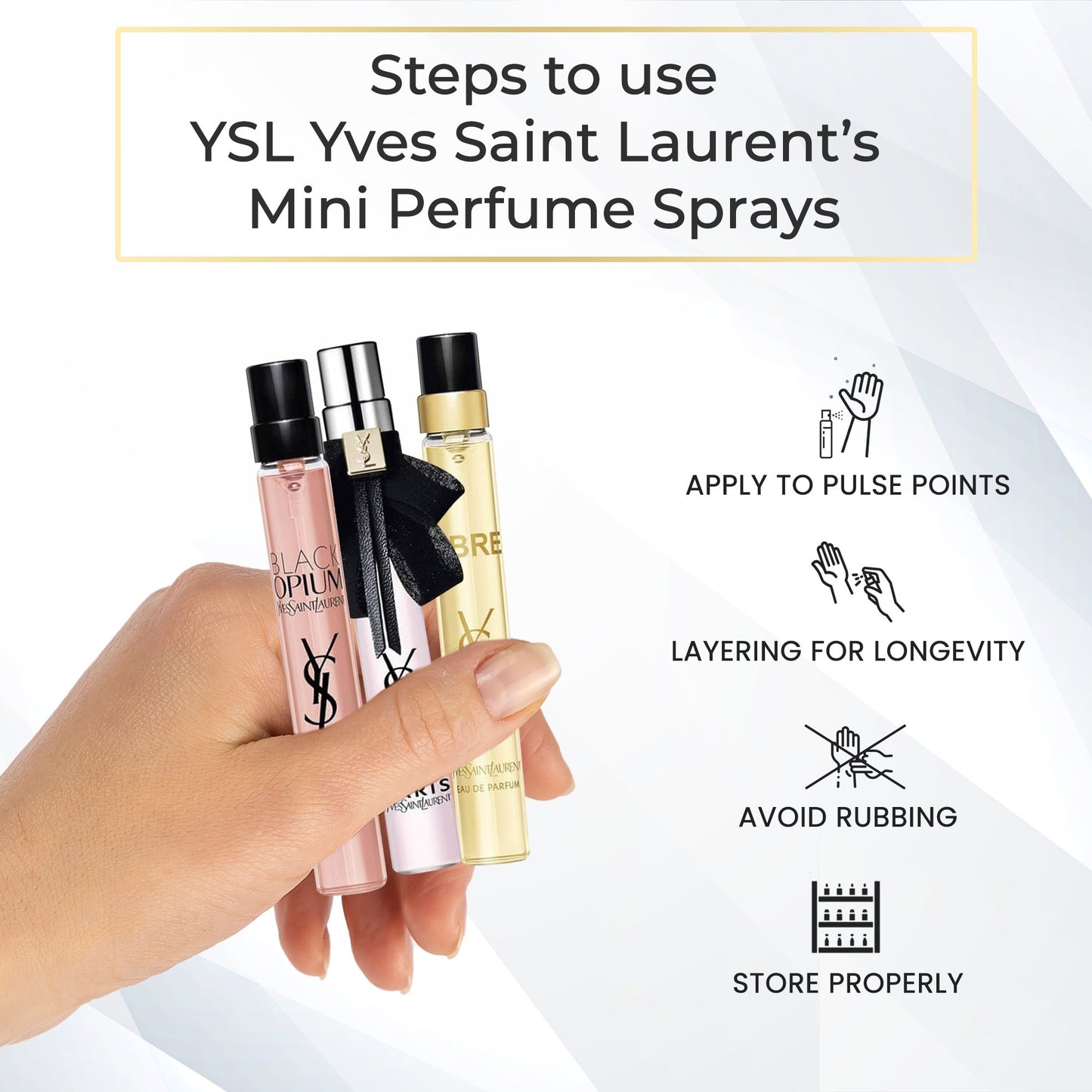 Yves Saint Laurent Perfume for Women EDP Mini Fragrance Travel Spray Gift Set (3 x 0.33 fl oz)