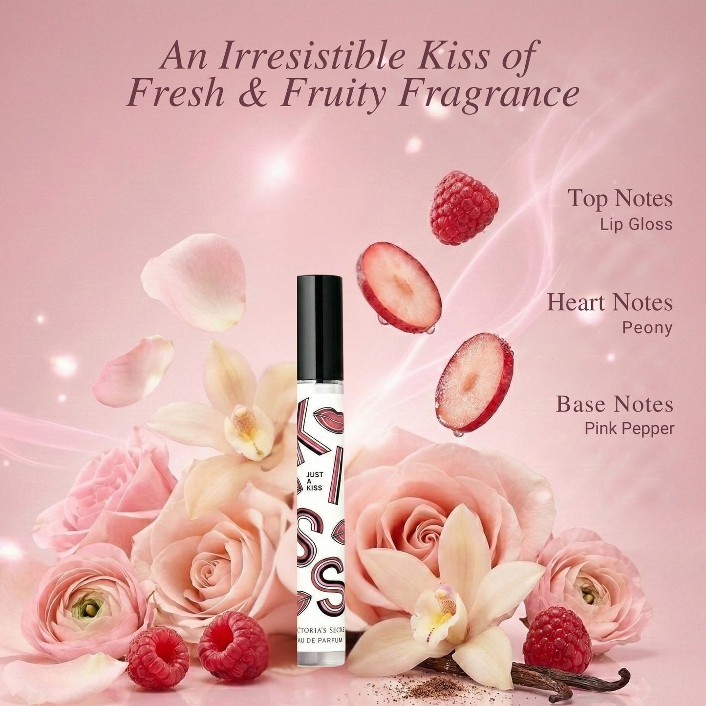 Victoria’s Secret Just A Kiss Eau de Parfum Rollerball – Travel Size (0.23 oz)