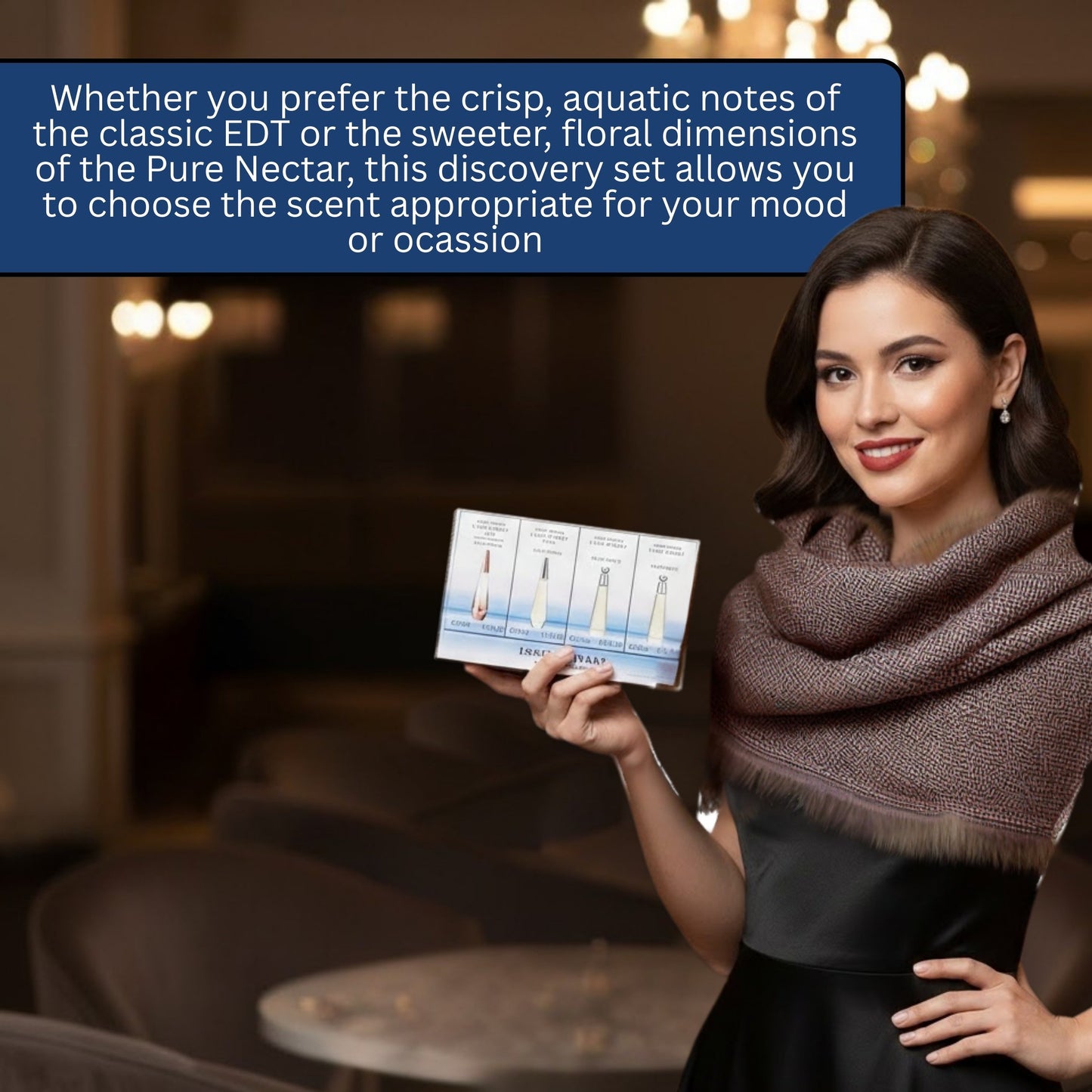 Leau Dissey Miniatures Set by Issey Miyake for Women - 4 Pc Mini Gift Set 4x3.5 ml Leau Dissey EDP, Leau Dissey EDT, Leau Dissey Pure EDP, Leau Dissey Pure Nectar EDP