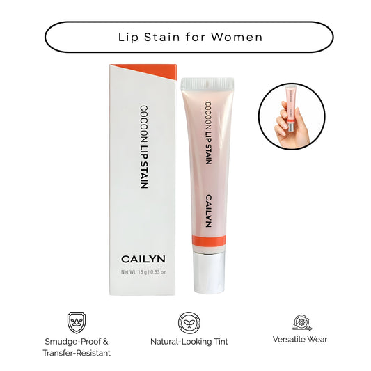 Cailyn Cocoon Lip Stain – Tantalizing Orange 0.53 oz | Long-Lasting Peel-Off Lip Tint