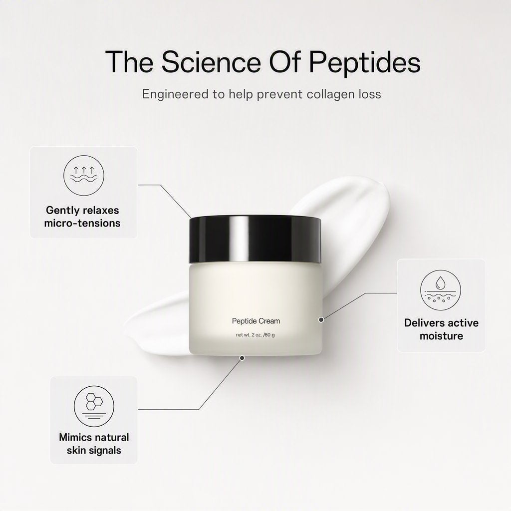Anti-Aging Peptide Wrinkle Relaxing Creme-Helps Prevent Collagen Moisturize 2 oz