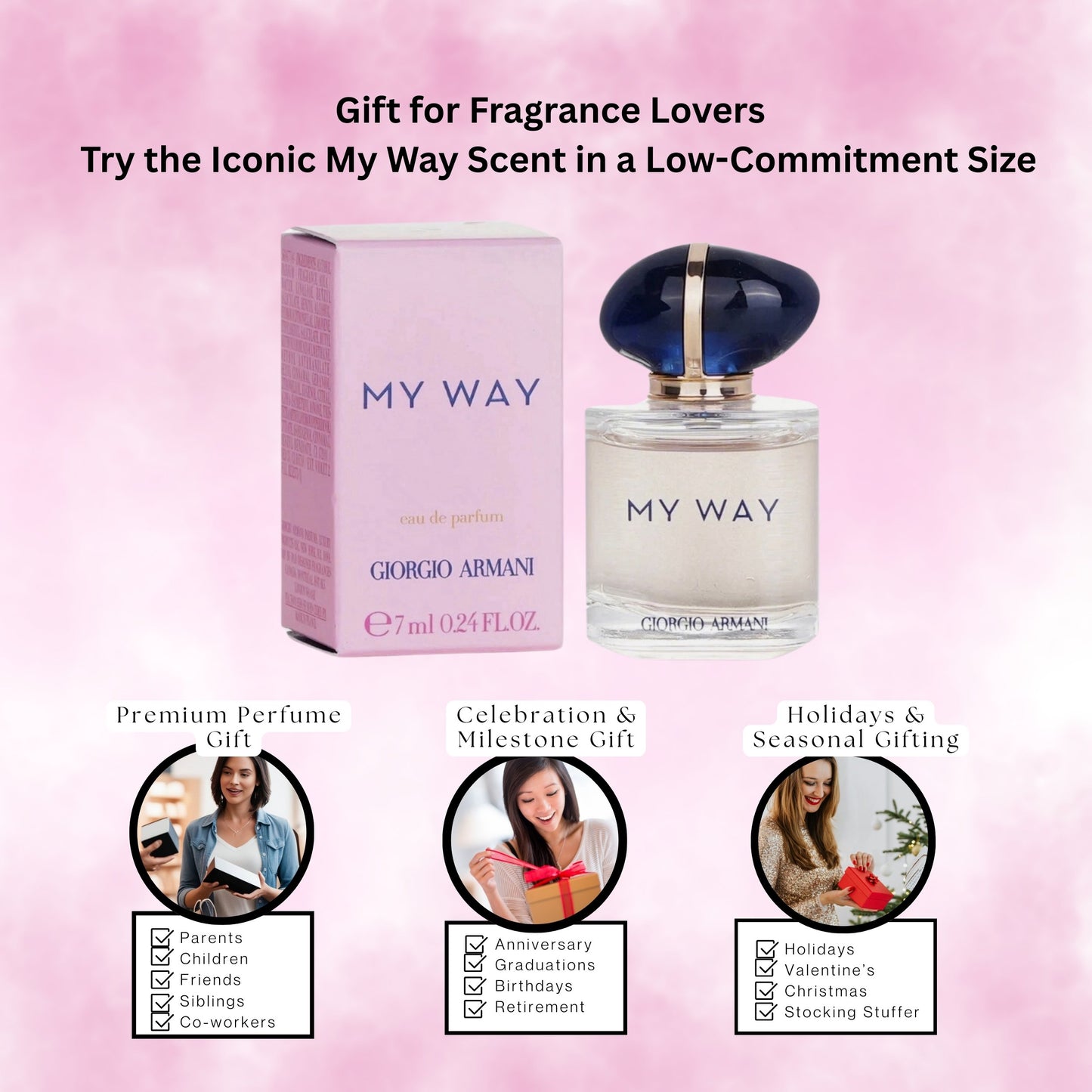 Giorgio Armani My Way Eau de Parfum Mini Dabber for Women – 0.24 oz / 7 ml Travel Size