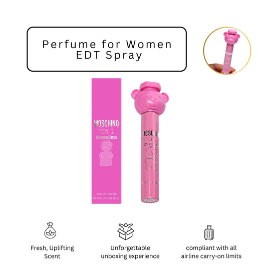 Moschino Toy 2 Bubble Gum Mini Eau de Parfum – 0.3 oz Travel Spray