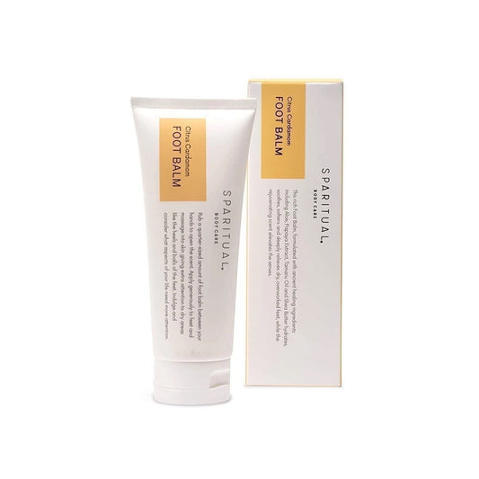 SpaRitual Citrus Cardamom Vegan Foot Balm For Dry Feet | 3.4oz | Natural, Hydrating, Soothing, Softening With Aloe Vera, Papaya Extract, Shea Butter