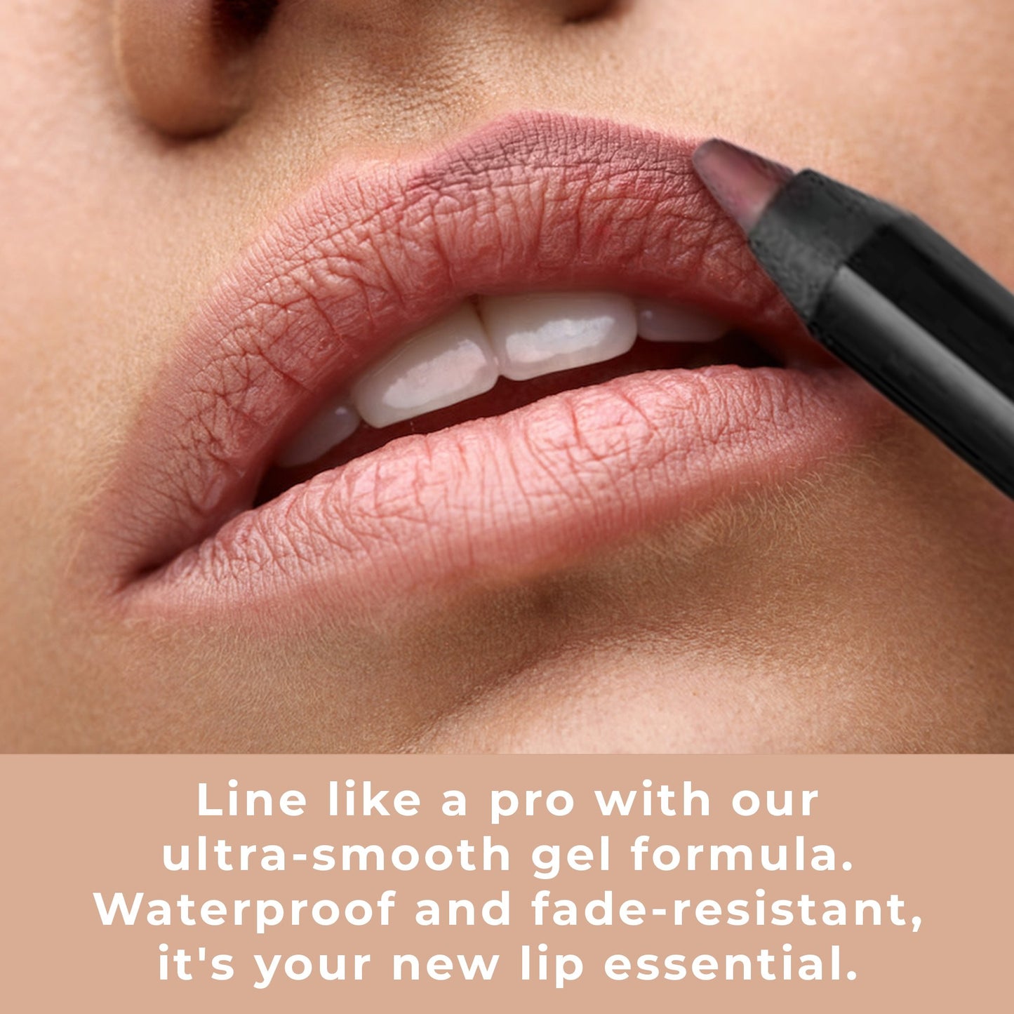 Waterproof Gel Lip Liner Pencil – Super Smooth Extra Long-Wear (Guava, 0.04 oz)