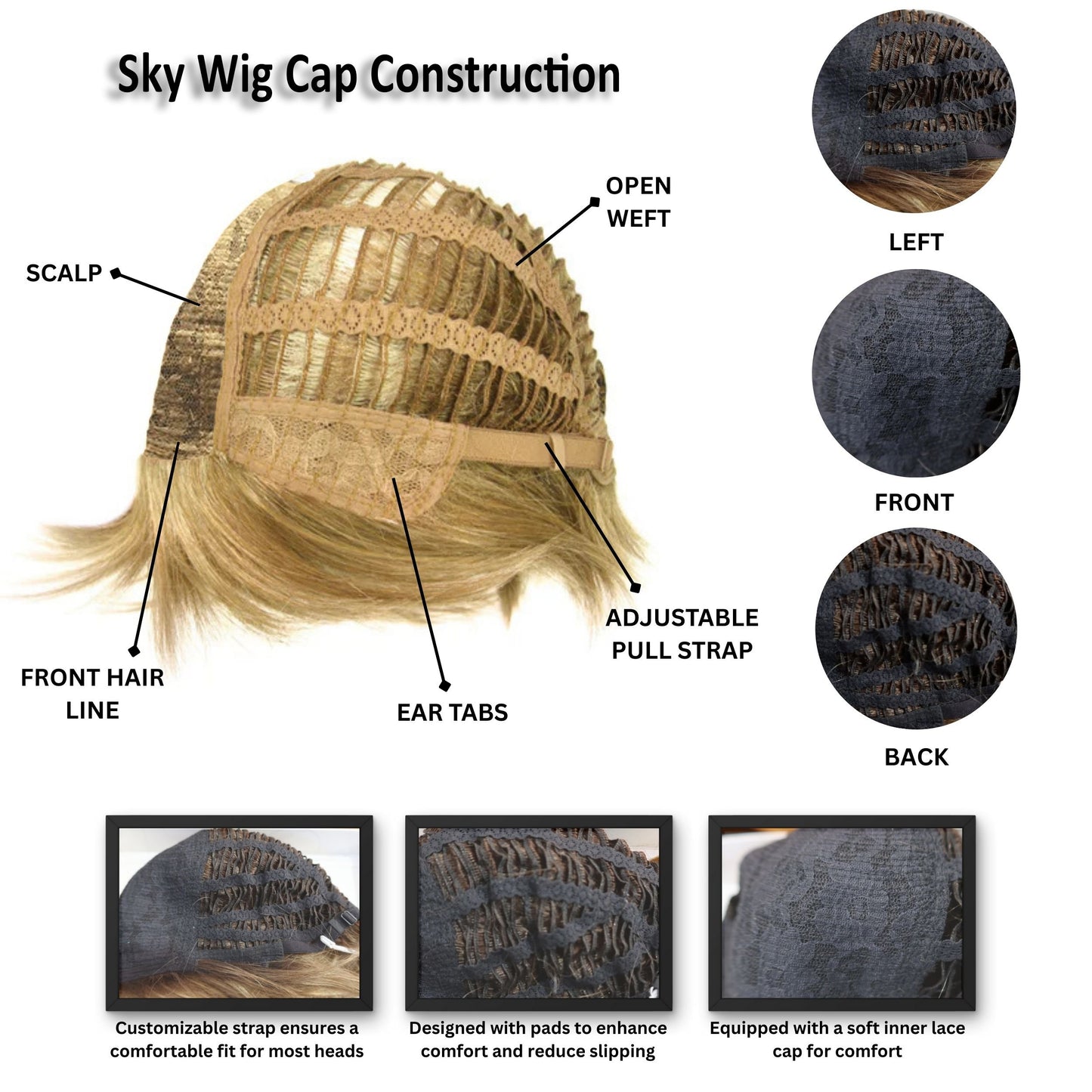 Noriko Sky Synthetic Wig by Rene of Paris and Wig Lift Comb - Honey Wheat-R - Bundle 2 Items