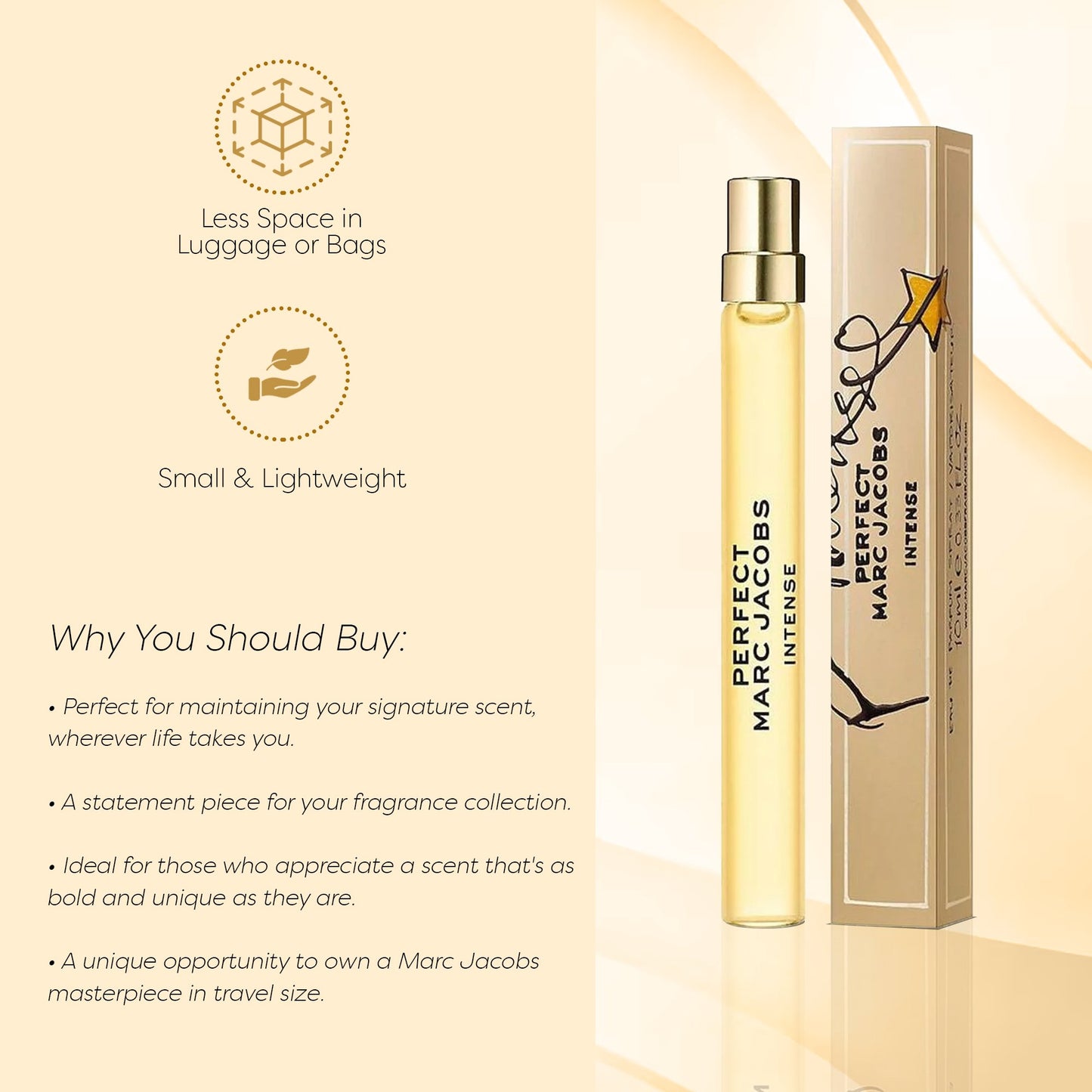 Marc Jacobs Fragrances Perfect Intense for Women Eau de Parfum Travel Spray 0.33 oz