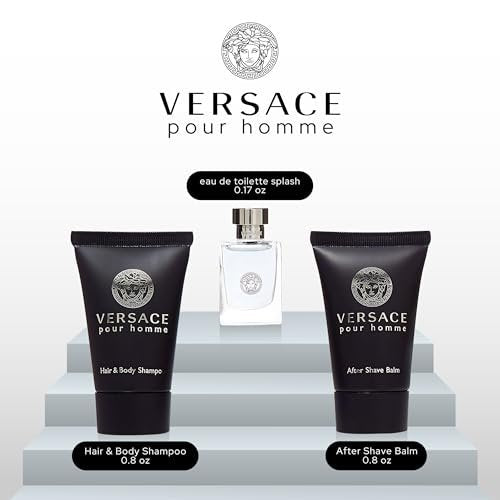 Versace Pour Homme for Men, 3 Piece Mini Gift Set