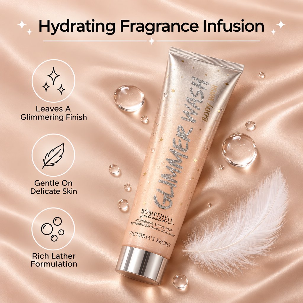 Victoria’s Secret Scandalous Glimmer Body Wash & Shimmering Scrub – 5 oz