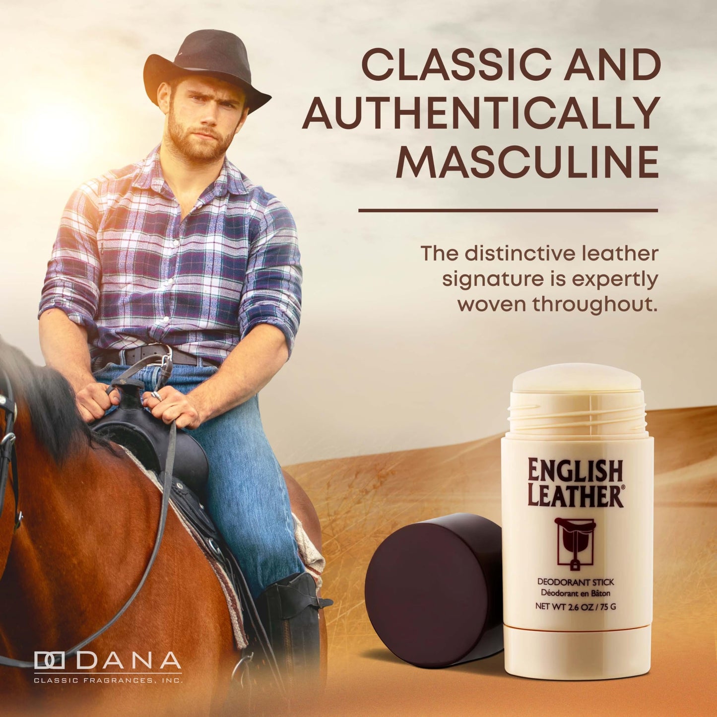 English Leather Deodorant for Men – 2.6 oz (75g)