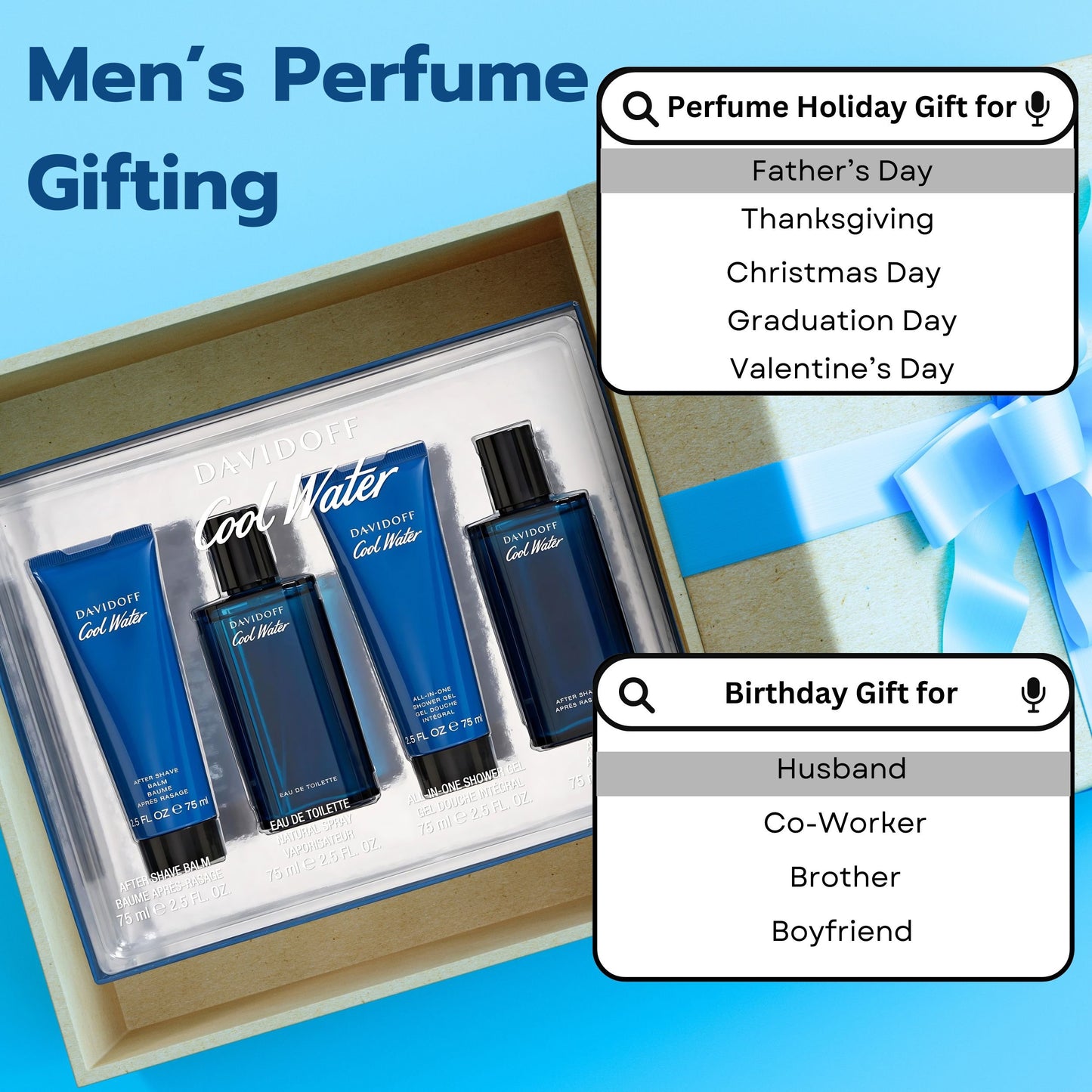 Davidoff Cool Water 4 Pieces Colognes Set for Men