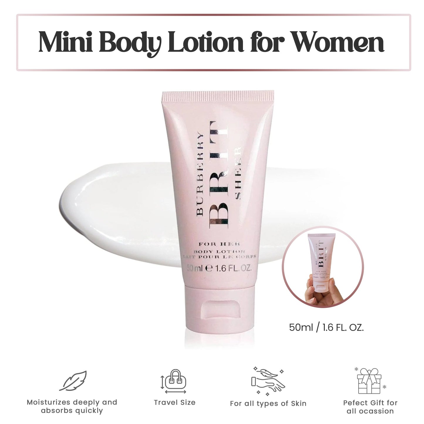 Burberry Brit Sheer Mini Body Lotion for Women 1.7oz