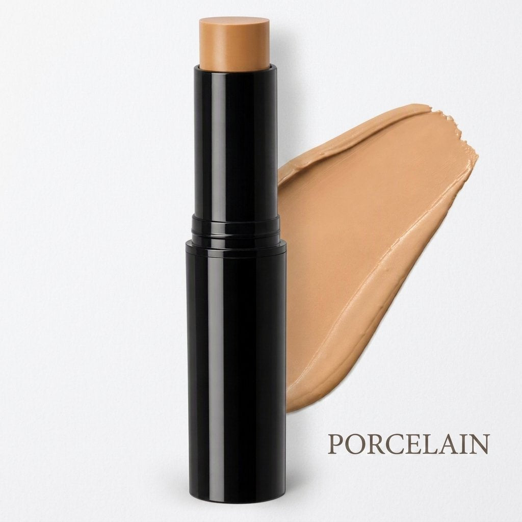 Foundation Stick SPF 15 – Full Coverage Creamy Finish Makeup Stick (Porcelain, 0.35 oz)