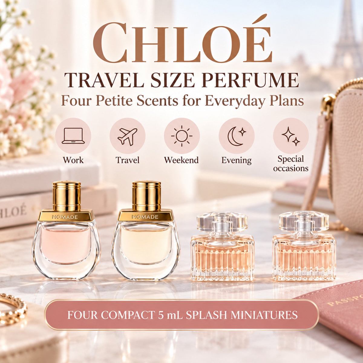 Chloe Perfume for Women Mini Variety Gift Set – 4-Piece Splash Collection