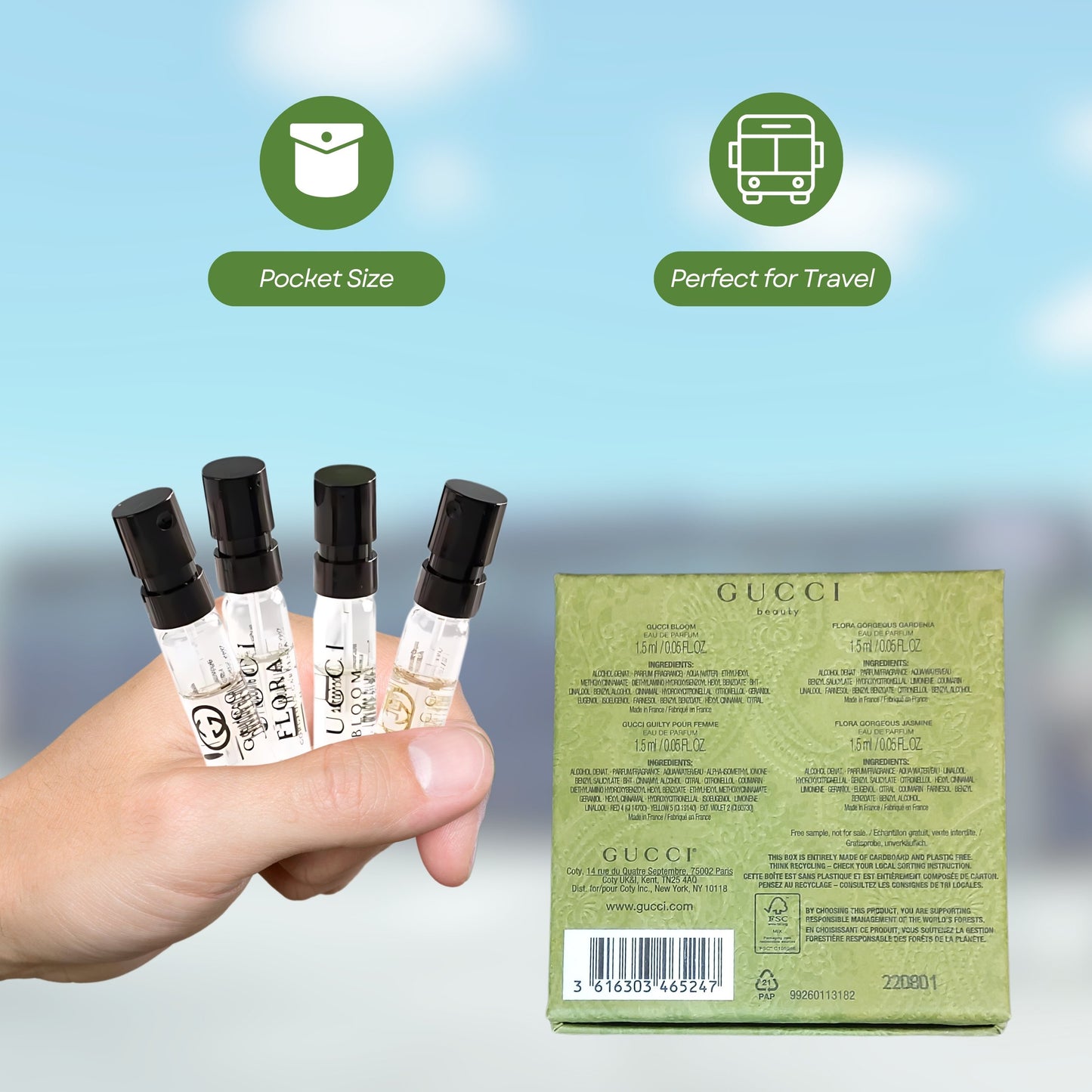Gucci Perfume 4-Piece Mini EDP Spray Vial Set – Travel Size Collection