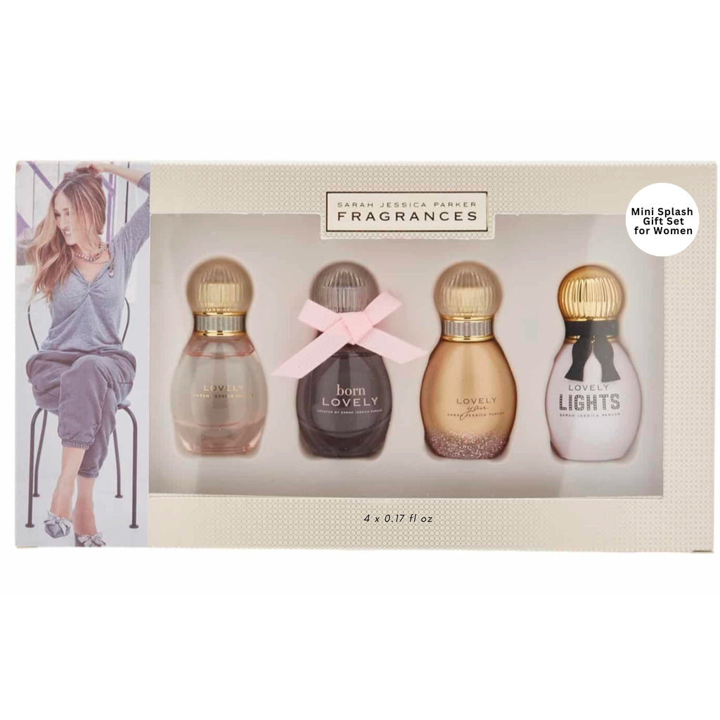 Sarah Jessica Parker Lovely Perfume Gift Set – 4 Piece Mini EDP Splash Collection