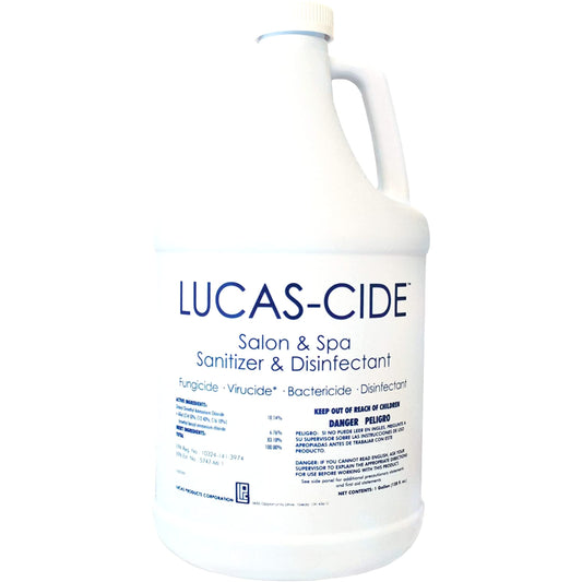 LUCAS-CIDE Salon and Spa Disinfectant Multipurpose Surface Sanitizer, Hospital Grade, EPA Disinfectant Cleaning Supplies Solution 128 Fl Oz - Blue…