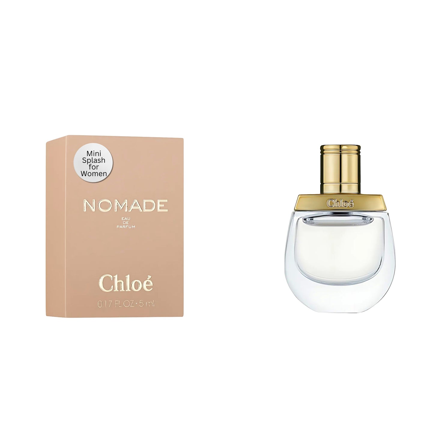 Chloé Nomade Eau de Parfum Mini for Women – Travel Size Splash 0.17 oz (5 ml)