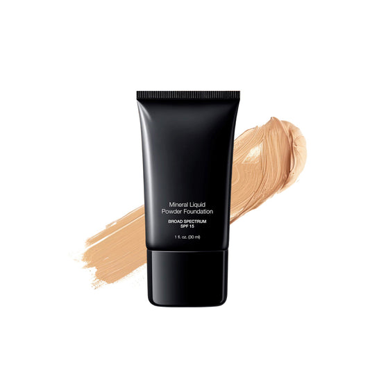 Mineral Liquid Powder Foundation SPF 15 – Tender Beige (1 oz) Hypoallergenic