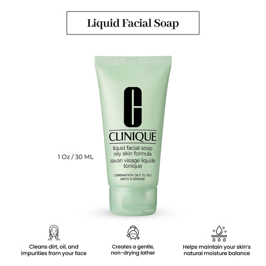 Clinique Liquid Facial Soap Oil Skin Formula Trial Travel 1 oz
