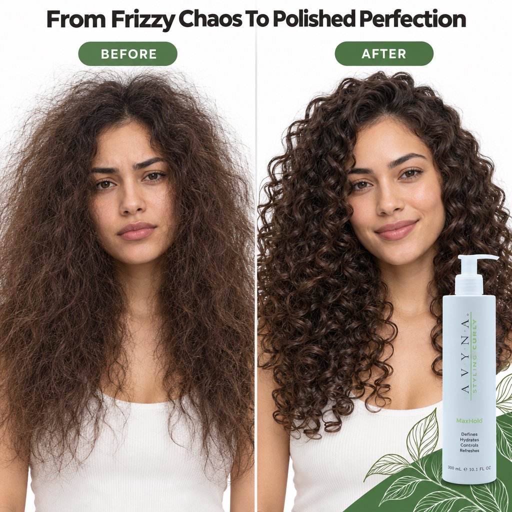 Avyna Xtyling Curly Curl Cream for Wavy, Naturally Curled or Permed Hair, Curl Defining and Anti-Frizz Cream, 10.14 fl oz / 300 ml