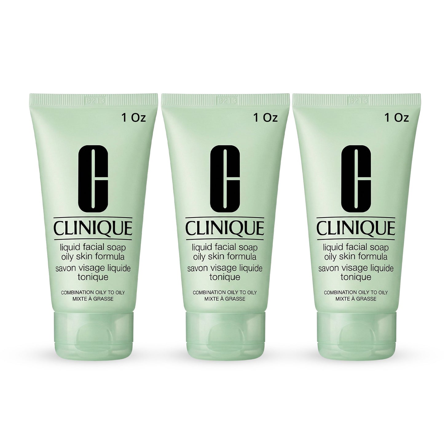 Clinique Liquid Facial Soap for Oily Skin – Travel Size Cleanser Set (3 x 1 oz)