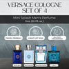 Versace Cologne for Men Variety 4 Piece Mini EDT Travel Splash 0.17 Ounce