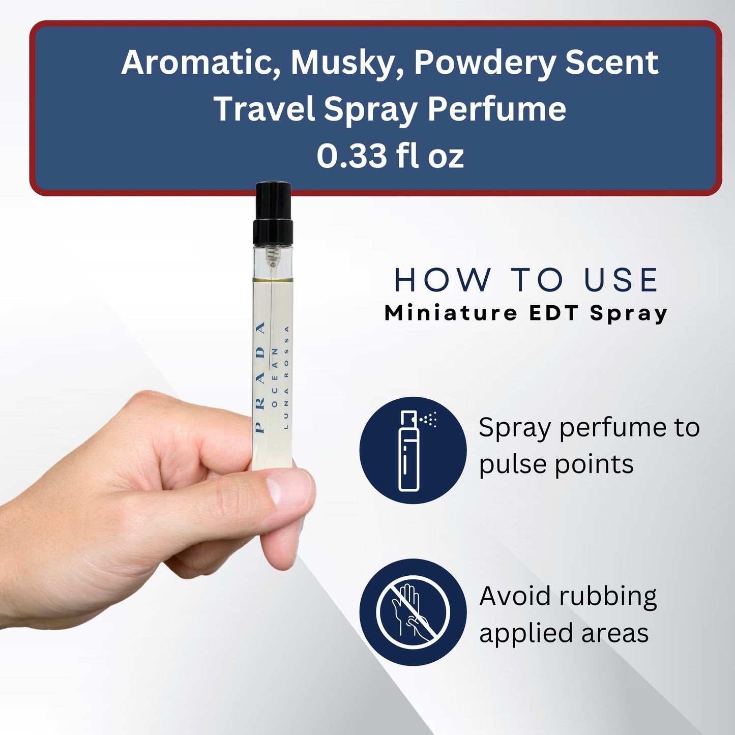 Prada Luna Rossa Ocean Cologne for Men, 0.33 oz Mini Spray