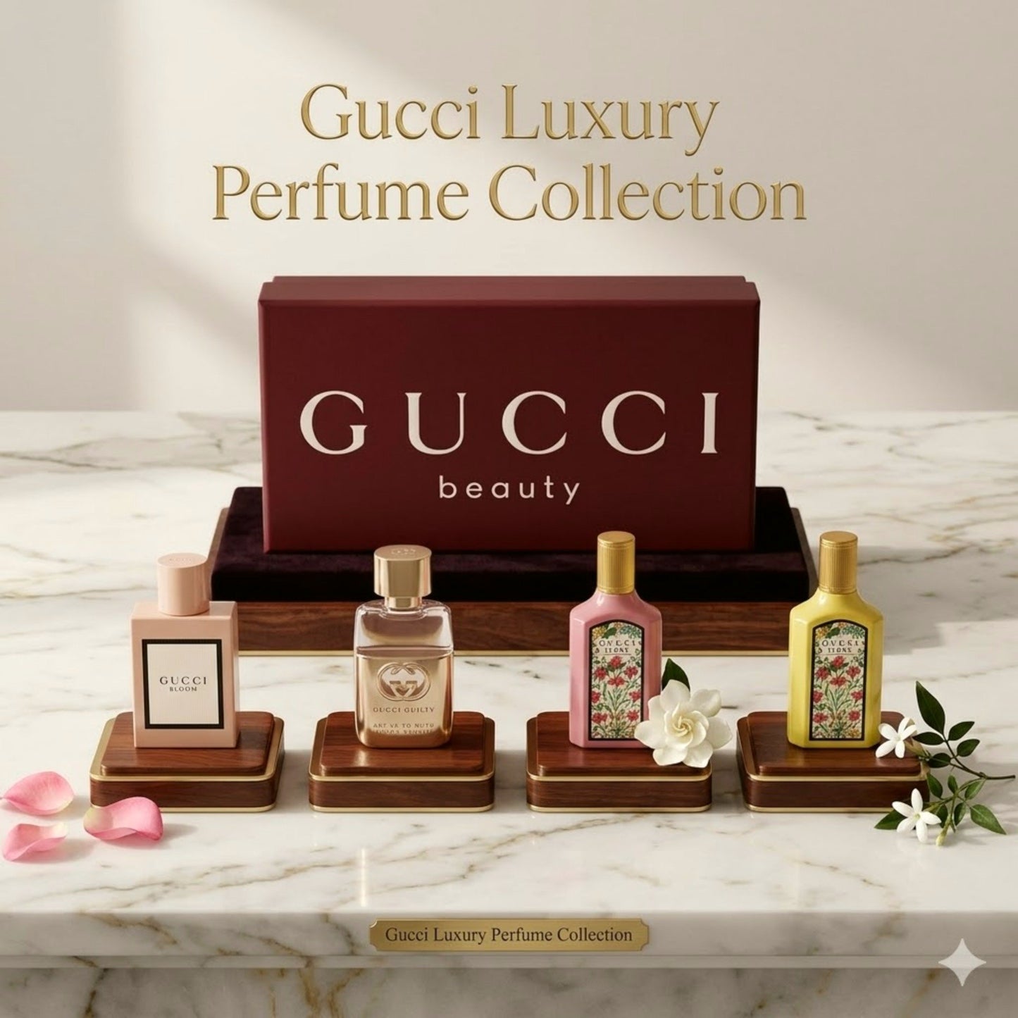 Gucci Perfume for Women Gift Set 4 Piece Variety Mini EDP Travel Splash 0.17 Ounce each