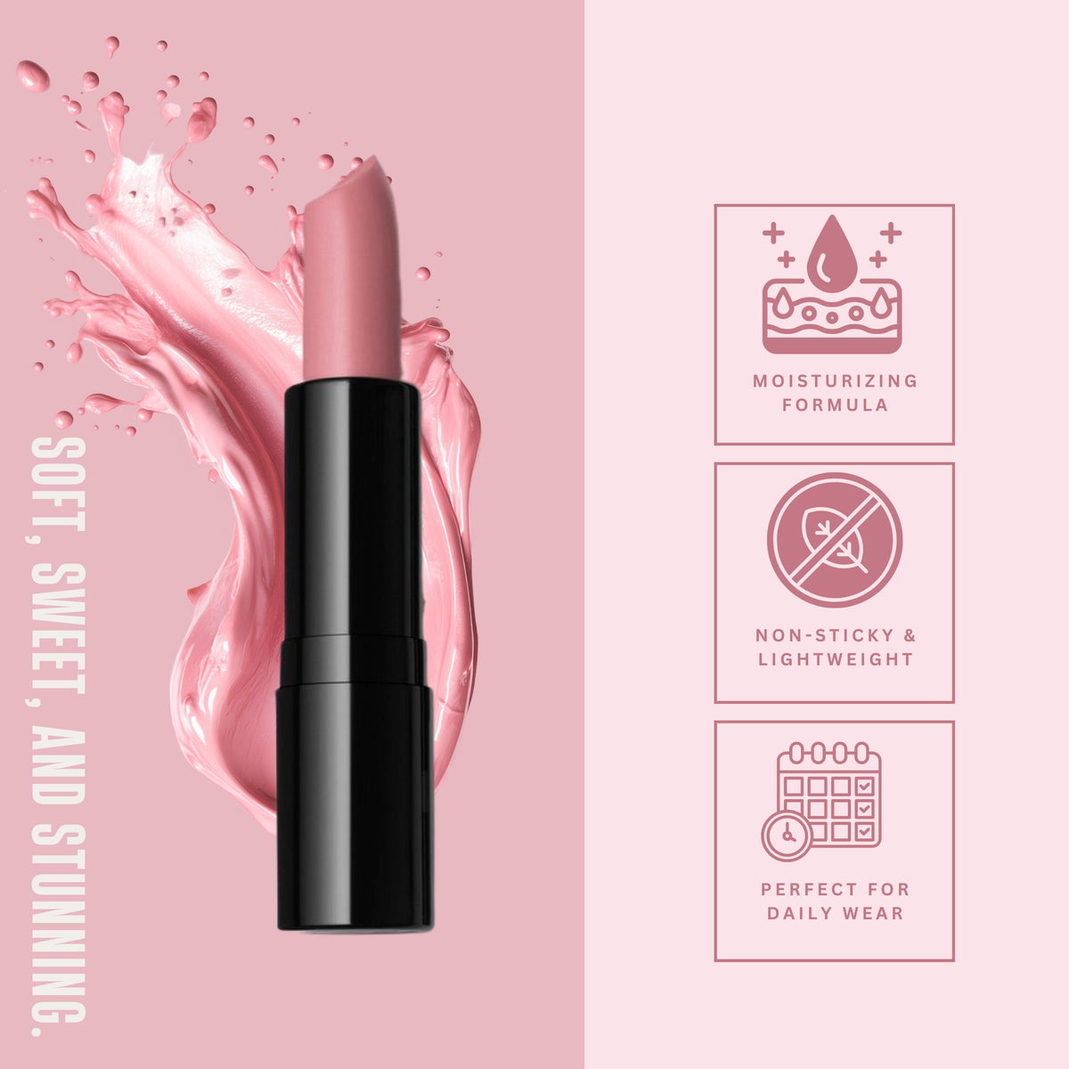 Luxury High-Pigment Matte Lipstick for Women Color-PRECIOUS PINK